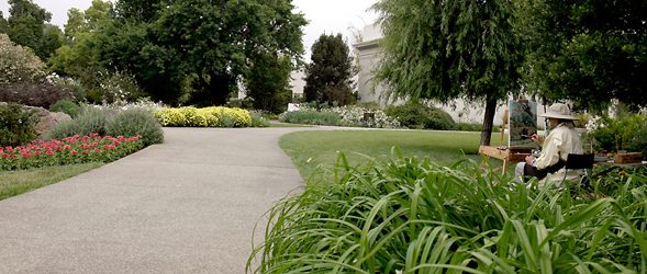 Patricia Wittenberg painting at the Huntington Library